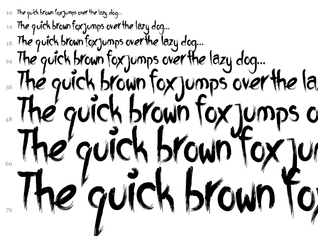 Buried K9 font waterfall